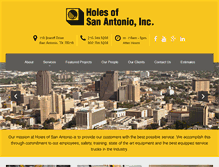 Tablet Screenshot of holesofsa.com